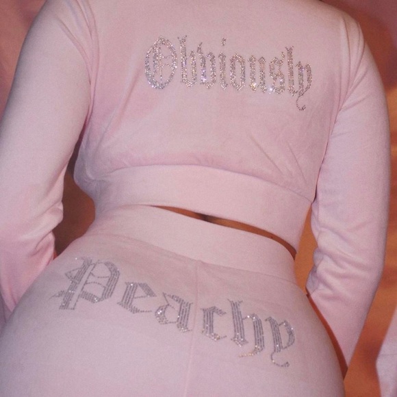 Meshki Regina velvet tracksuit joggers - Picture 2 of 9